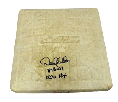 Derek Jeter Autographed Game Used First Base From 1,500th Hit Game(MLB AUTH)